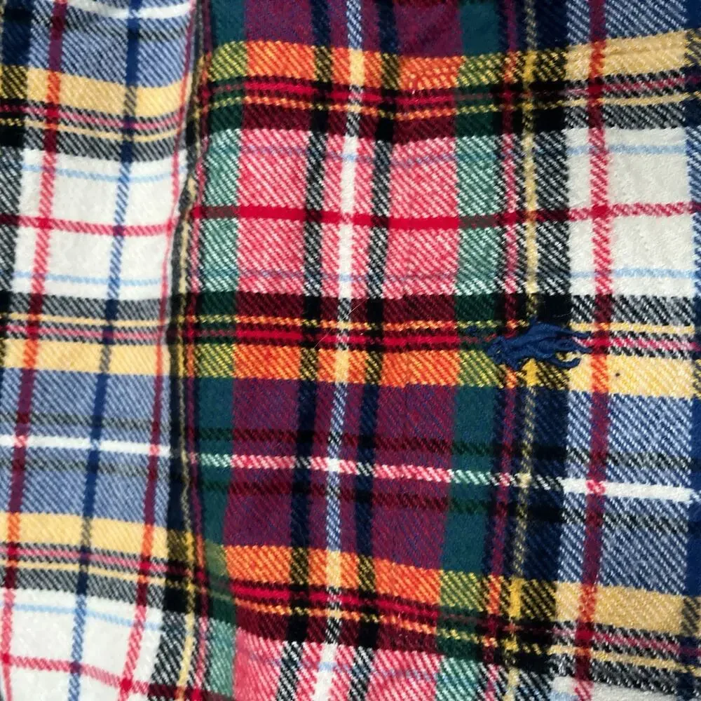 Ralph Lauren Shirt Mens 3XB Plaid Soft Flannel Button Down Pocket Pony Logo